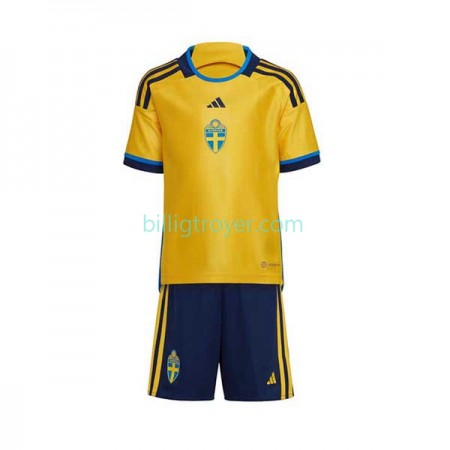 Billige Fotballdrakter Sverige Barn Hjemmedraktsett 2022/23 Kortermet